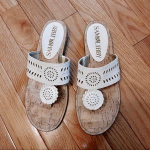 White flip flops